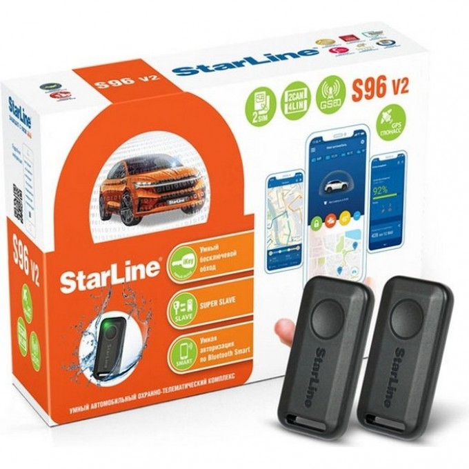 Сигнализация STARLINE S96 V2 BT 2CAN+4LIN 2SIM GSM GPS 4002890 Сигнализация STARLINE S96 V2 BT 2CAN+4LIN 2SIM GSM GPS 4002890